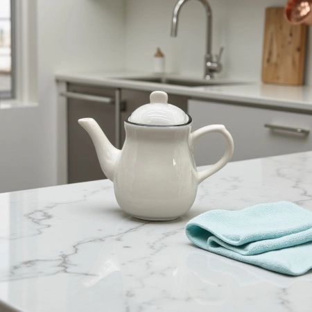 White ceramic teapot, household brewing teapot, heat-resistant glazed hand-painted simple tea set White ceramic teapot, household brewing teapot, heat-resistant glazed hand-painted simple tea set